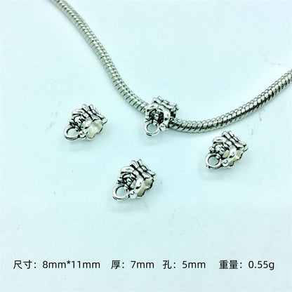 Alloy Bead-hanger Spacer Beads Large Hole 200pcs 12