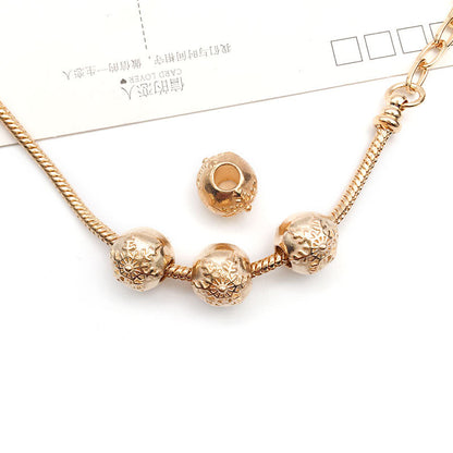 Large Hole Metal Beads Antique KC Gold Alloy Symbols 30pcs 25