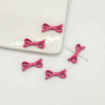 Eight Character Shaped Bow Tie Metal Beads 10*22mm Baking Painted 10pcs 9