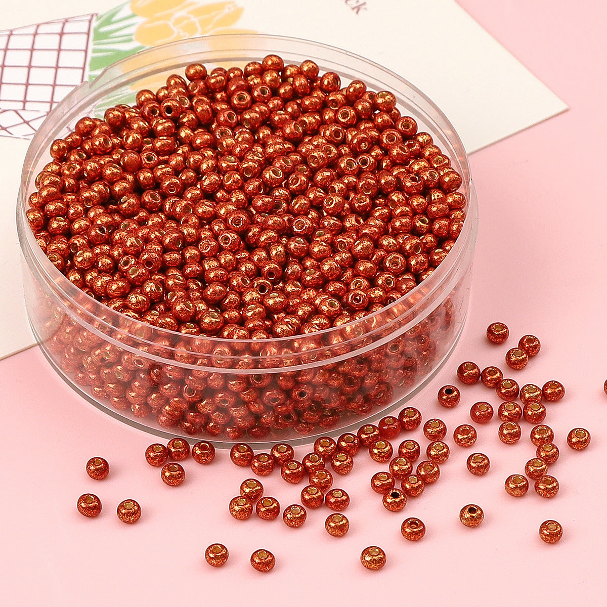 Metallic Seed Glass Beads 2mm Premium Colorful Shimmering 3000pcs 12