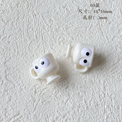 Personification Cup Acrylic Beads 18mm Enamel Glossy 6pcs 11