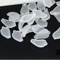 Czech Frosted Jasmine Glass Beads 10x19mm Frosted White 100pcs