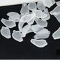 Czech Frosted Jasmine Glass Beads 10x19mm Frosted White 100pcs
