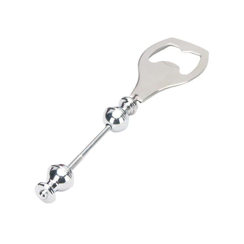Beadable Bottle Opener Stainless Steel Silver Polished Finish 5