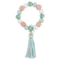 Daisy Tassel Silicone Beaded Wristlet Keychain Colorful Charm 7