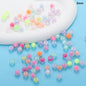 Transparent Flower Acrylic Beads Candy Color Mixed Shapes 100pcs 6
