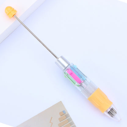 Beadable Pen Four-Color Transparent Barrel Bullet Tip 0.7 10