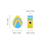 Easter Egg Clay Beads 10mm Colorful Pattern Polymer 100pcs 3
