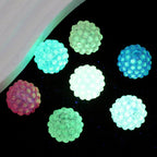 Transparent Glow In The Dark Resin Bubblegum Beads 16mm Textured 20pcs