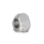 Triangular Metal Beads 9mm Smooth Large Hole Zinc Alloy 10pcs 4