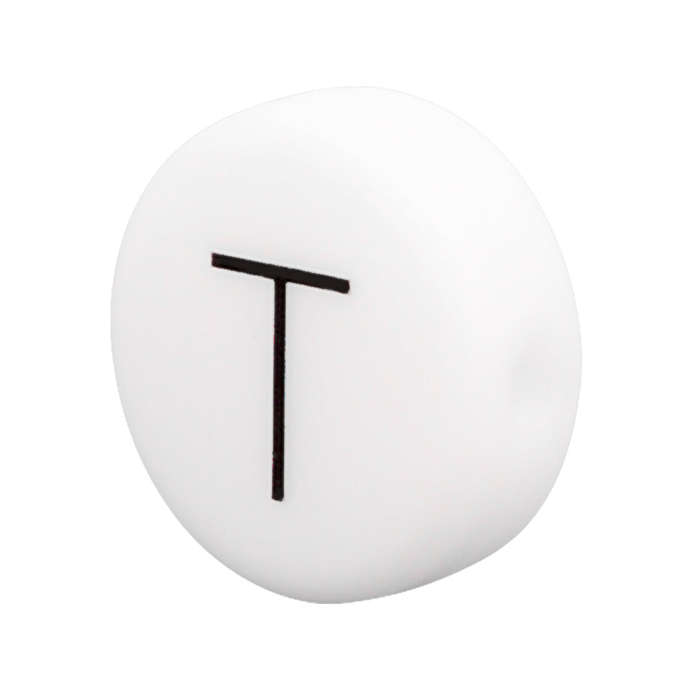 12mm Silicone Letter Beads Flat Round Alphabet Options 20pcs 24