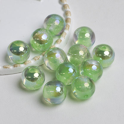 Shimmer Crystal Resin Beads 12mm Round Glossy Mixed Colors 40pcs 13