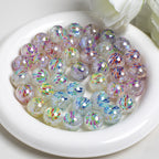 Luminous Fireworks Pattern Resin Beads 15mm Round 10pcs 3