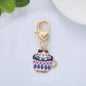 Metal Cat Keychain Enamel Colorful Gold Clasp Charm 15