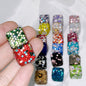 Leopard Print Rhinestone Polymer Clay Beads 14mm Square 15mm Round 10pcs 37