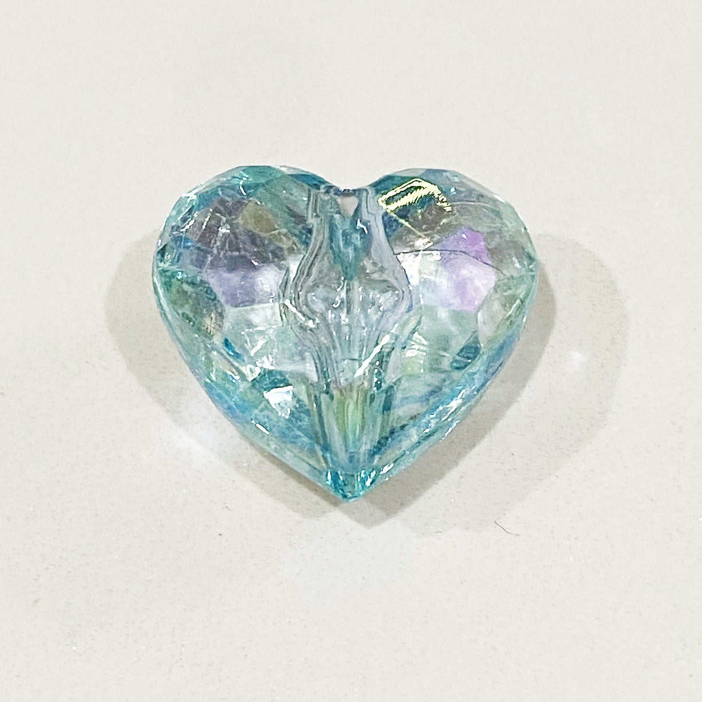 Clear Heart and Star Acrylic Beads 17-20mm Iridescent AB Coated 20pcs 16