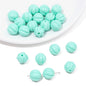 Opaque Pumpkin Acrylic Beads 12mm Colorful Round 40pcs 13