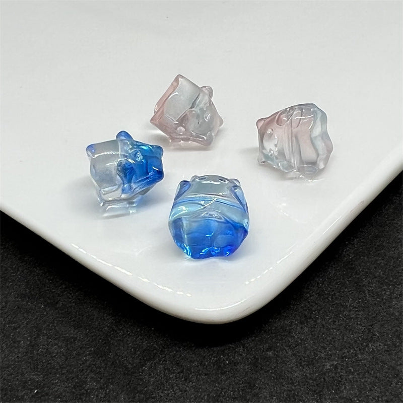 Devil Glass Beads 14mm Transparent Multicolor Small 100pcs 4