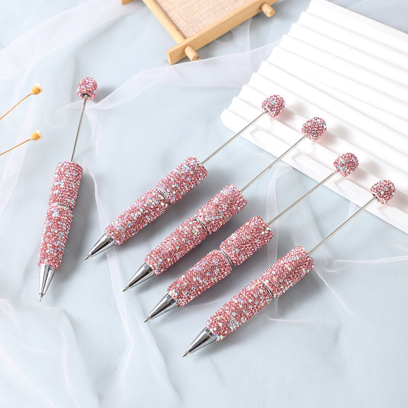 Beadable Pen Full Rhinestone Colorful Ballpoint Ink 2