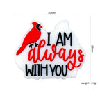 Silicone Focal Beads Parrot Animals With Heartfelt Message 20pcs 2