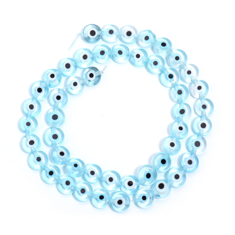 Flat Millefiori Evil Eye Lampwork Seed Glass Beads 4mm 90pcs 11