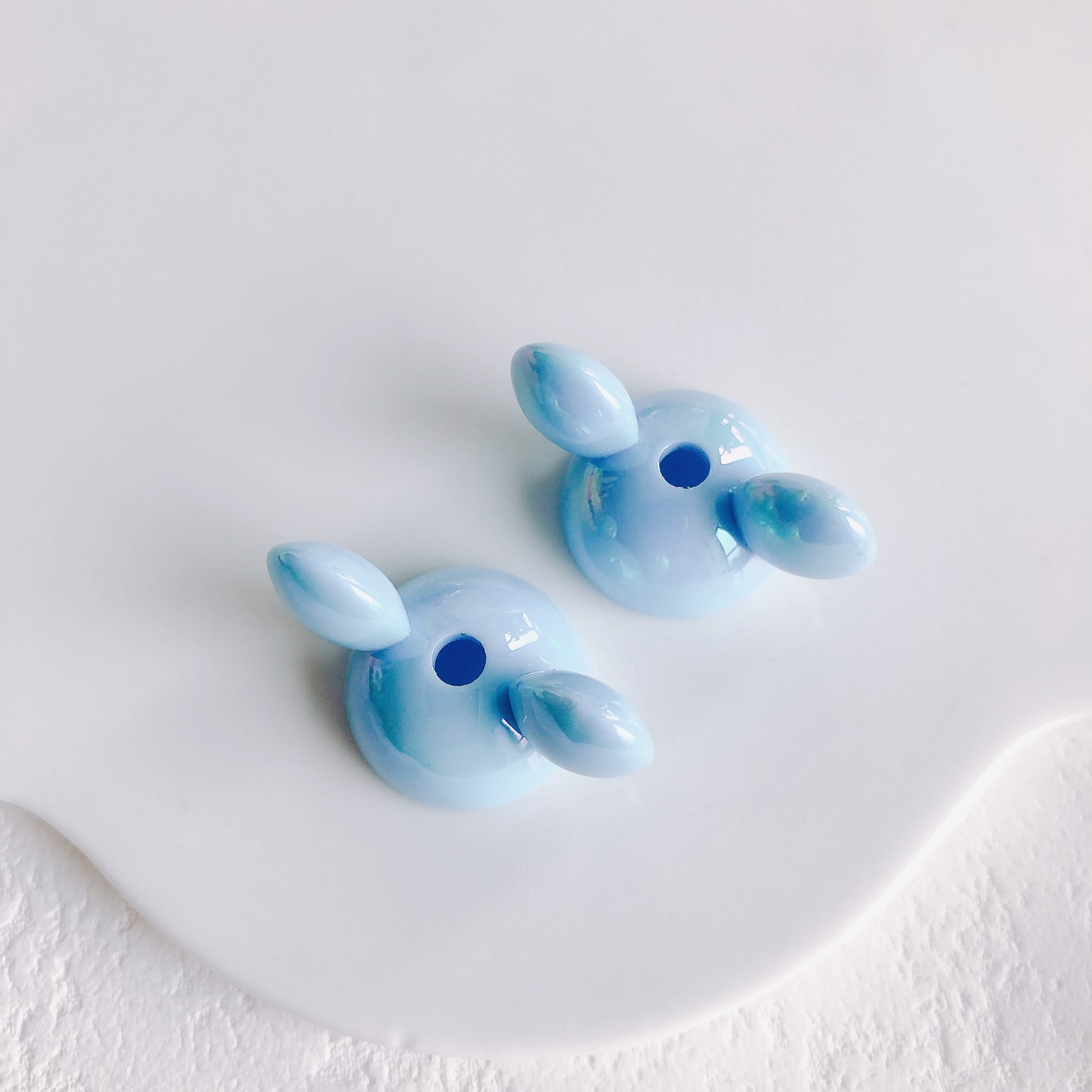 UV Plating Mickey Acrylic Bead Caps 18mm Glossy Mixed Colors 20pcs 13