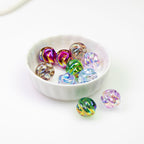 Transparent Twist Acrylic Beads 15mm 16mm Plated Assorted 20pcs 5