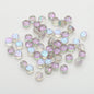 Electroplated Rose Glass Beads 6mm Small Etched Floral 50pcs 11