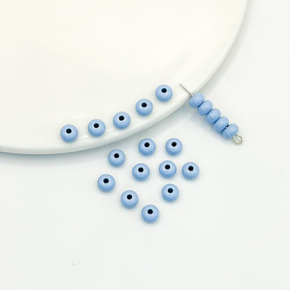 Alloy Spacer Beads 6mm Colorful Baking Painted 50pcs 15