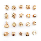 Large Hole Metal Beads Antique KC Gold Alloy Symbols 30pcs 5