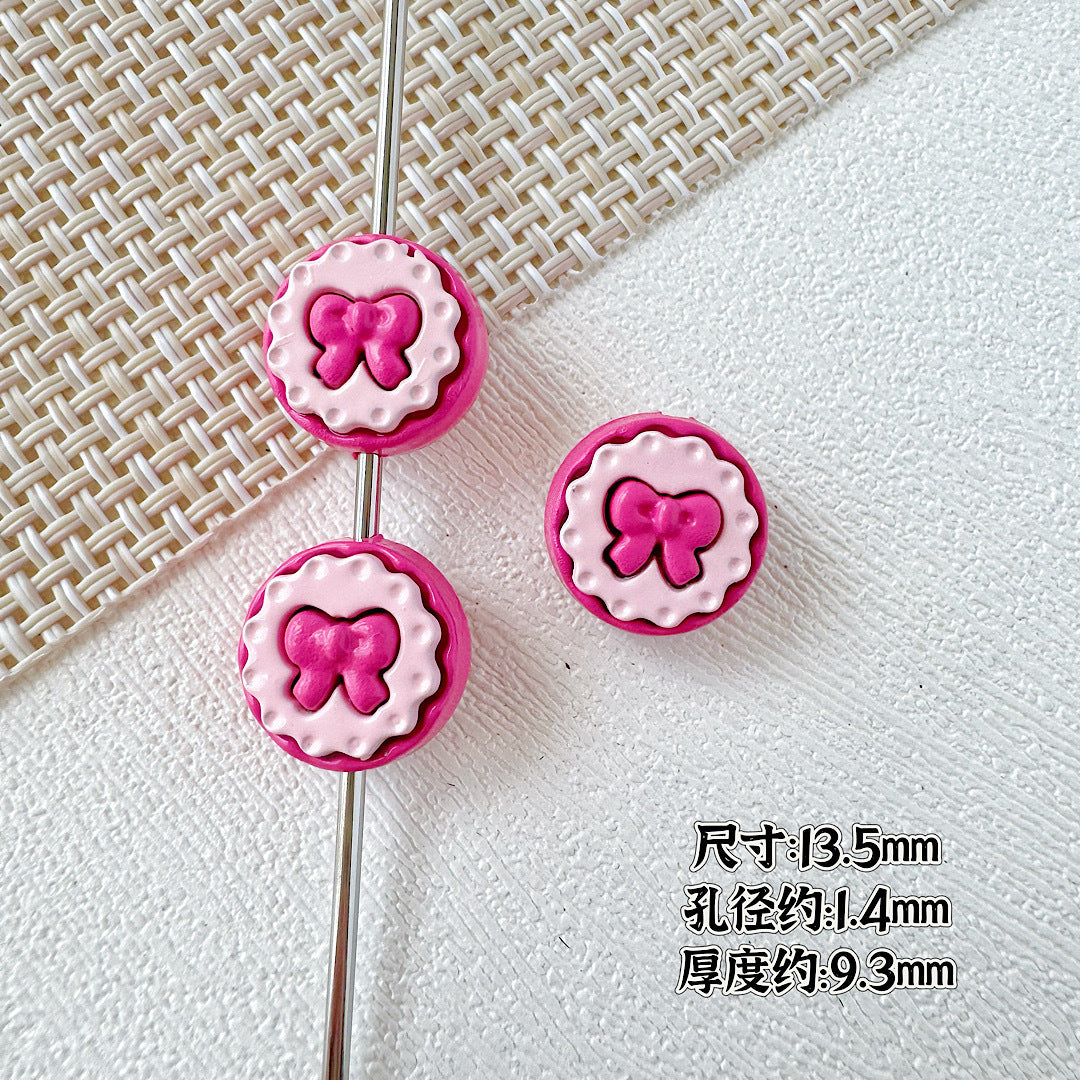 Bell and Bow Metal Beads 13mm Baking Painted Colorful 10pcs 15