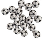 Sports Bubblegum Beads 20mm Football Pattern Acrylic 10pcs 4