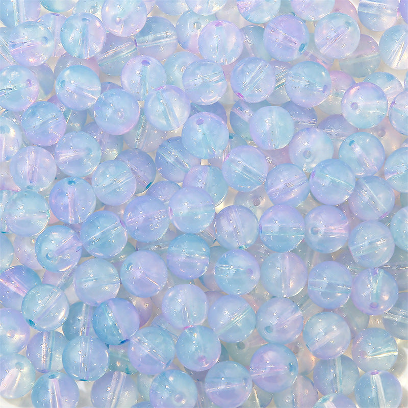 Czech Glass Beads Ball 10mm Pastel Opalescent Mixed Colors 60pcs 12