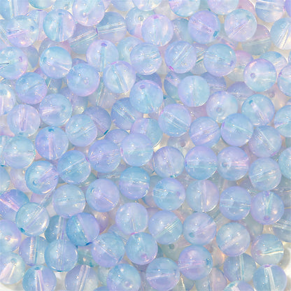 Czech Glass Beads Ball 10mm Pastel Opalescent Mixed Colors 60pcs 12