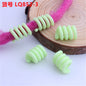 Spring Shaped Acrylic Beads 18mm Macaron Color Plastic Dreadlock 100pcs 8