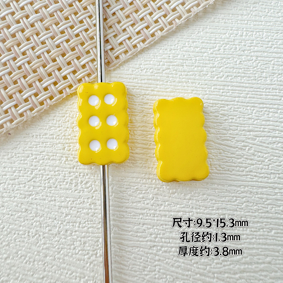 Baking Painted Cookies and Twisted Bow Metal Beads 15mm 21mm 20pcs 11