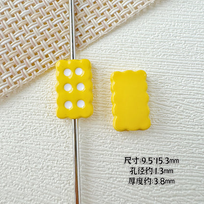 Baking Painted Cookies and Twisted Bow Metal Beads 15mm 21mm 20pcs 11