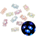 Glow In The Dark Bunny Candy Acrylic Beads 16x26mm Iridescent Plated 25pcs 5