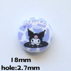 Disc Acrylic Beads 18mm Sanri Figures Pastel Mixed 20pcs 6