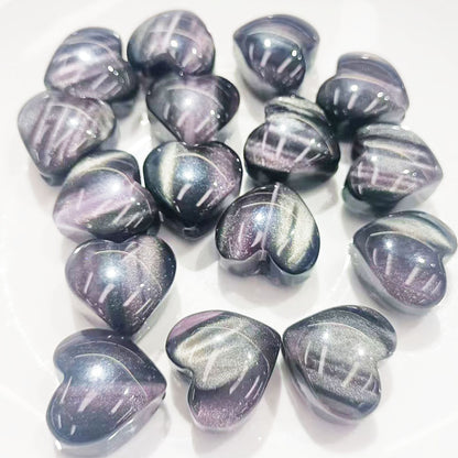 Fantasy Gradient Heart Resin Beads 20mm Pearlescent Purple Blue 20pcs 10
