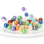 Pearl Round Glass Beads 10mm Imitation Lustrous Colors 20pcs 2