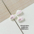 Kitten and Teddy Bear Metal Beads 14mm Hand Painted Alloy 10pcs 6
