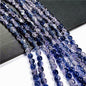 Crackle Flower Glass Beads 8mm Soft Purple Blue Gradient 3 Strands 15