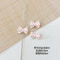 Bow Metal Beads 17mm Baking Painted Checkered Pattern 10pcs 4
