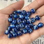Semi-Transparent Gold Foil Resin Beads 10mm Sparkle Mixed Colors 100pcs 11