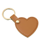 Leather Heart Shaped Keychain Soft Pastel Colors Stylish 5