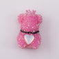 Sugar Crown Bear Rhinestone Focal Beads Alloy with Rhinestones 10pcs 10