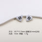 Painted Alloy Metal Beads Black and White Enamel Baking Style 10pcs 12