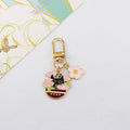 Alloy Cat Keychain Creative Potted Kitten Charm Zinc Alloy 9