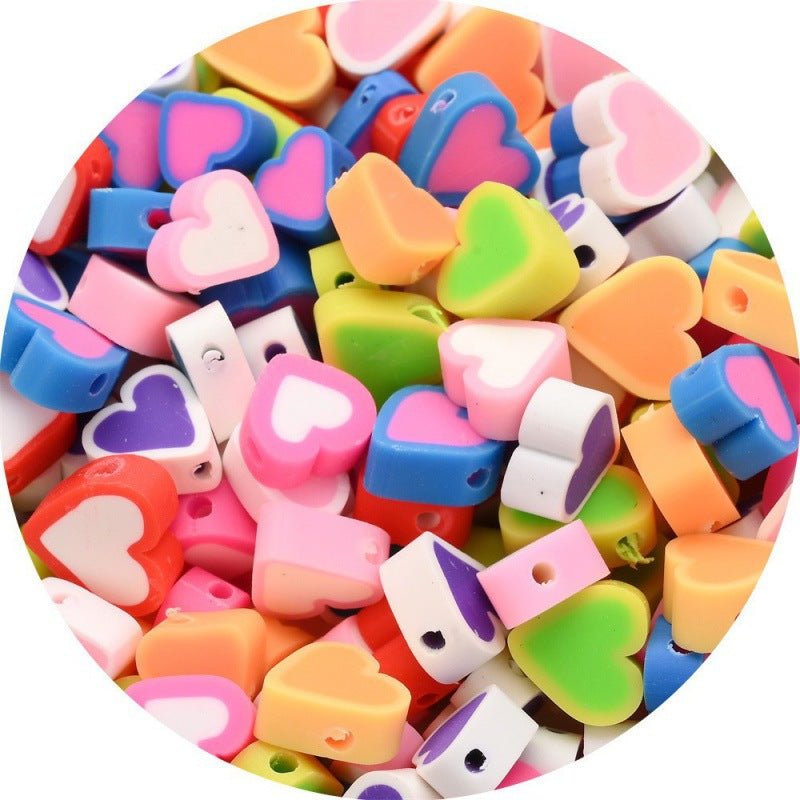 Flat Clay Beads 10mm Color Fruit Cartoon Mixed Design 1000pcs 20